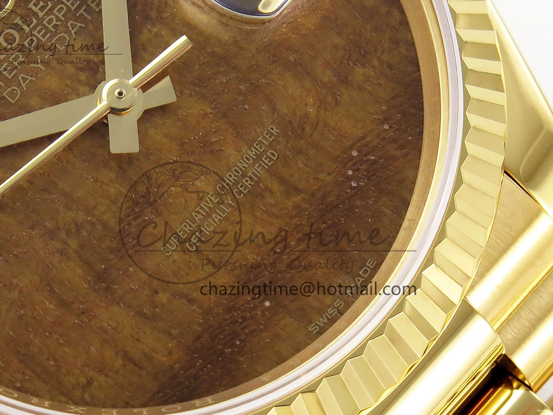 MiroTime 0324 Day Date 36 YG RAF Best Edition Brown Wave Dial on YG Bracelet A Effortless 1383